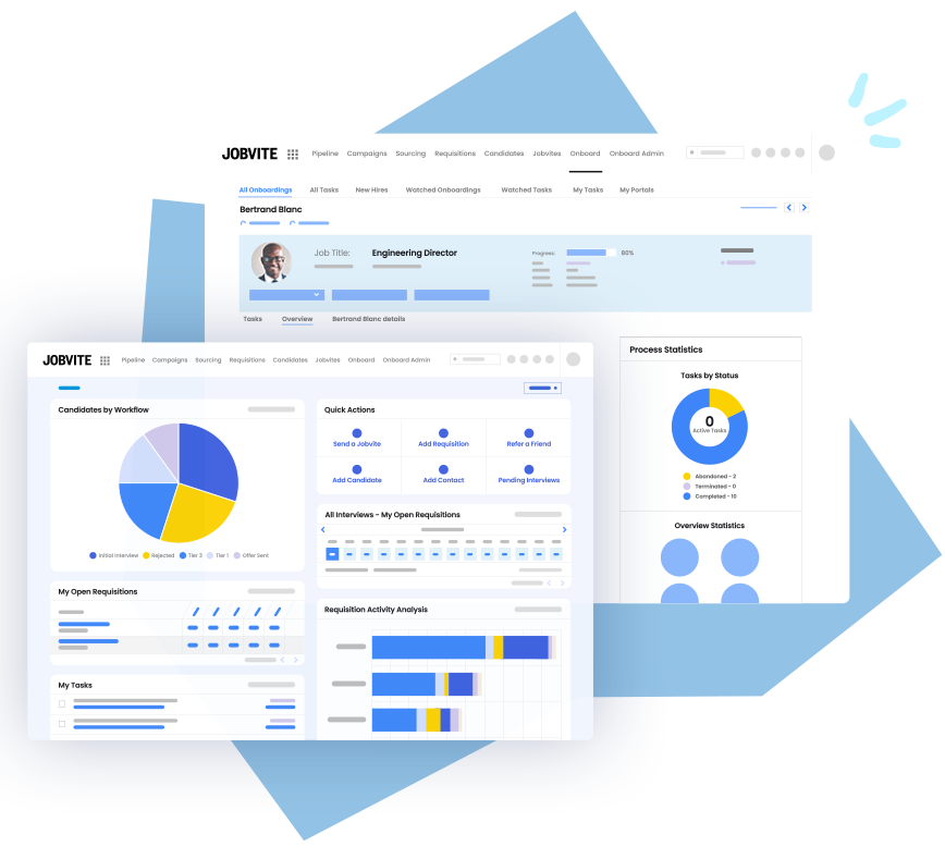 Jobvite’s applicant tracking system’s dashboards